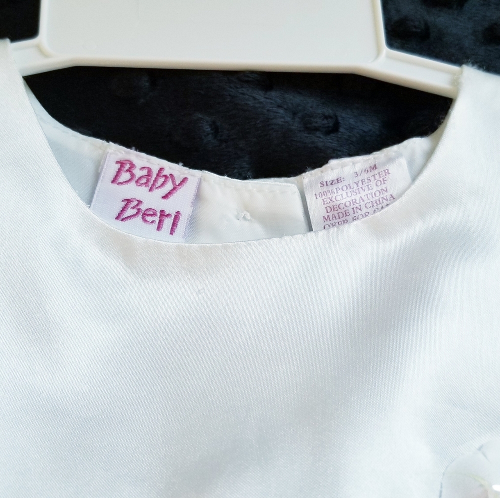 NEW Baby Beri White Ruffle Flower Formal Dress Size 3/6M - Picture 9 of 11